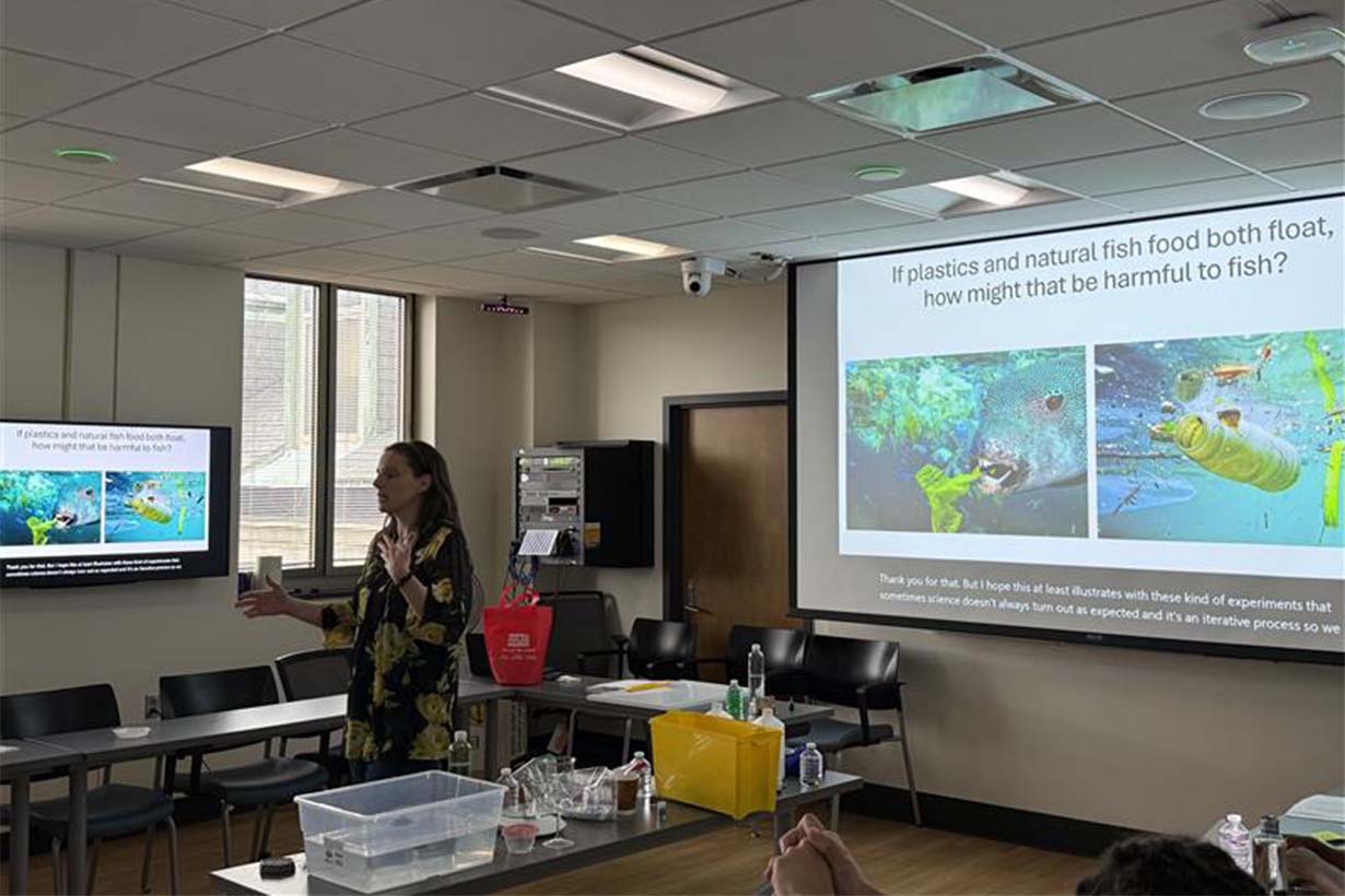 Dr. Black teaches about ocean plastics